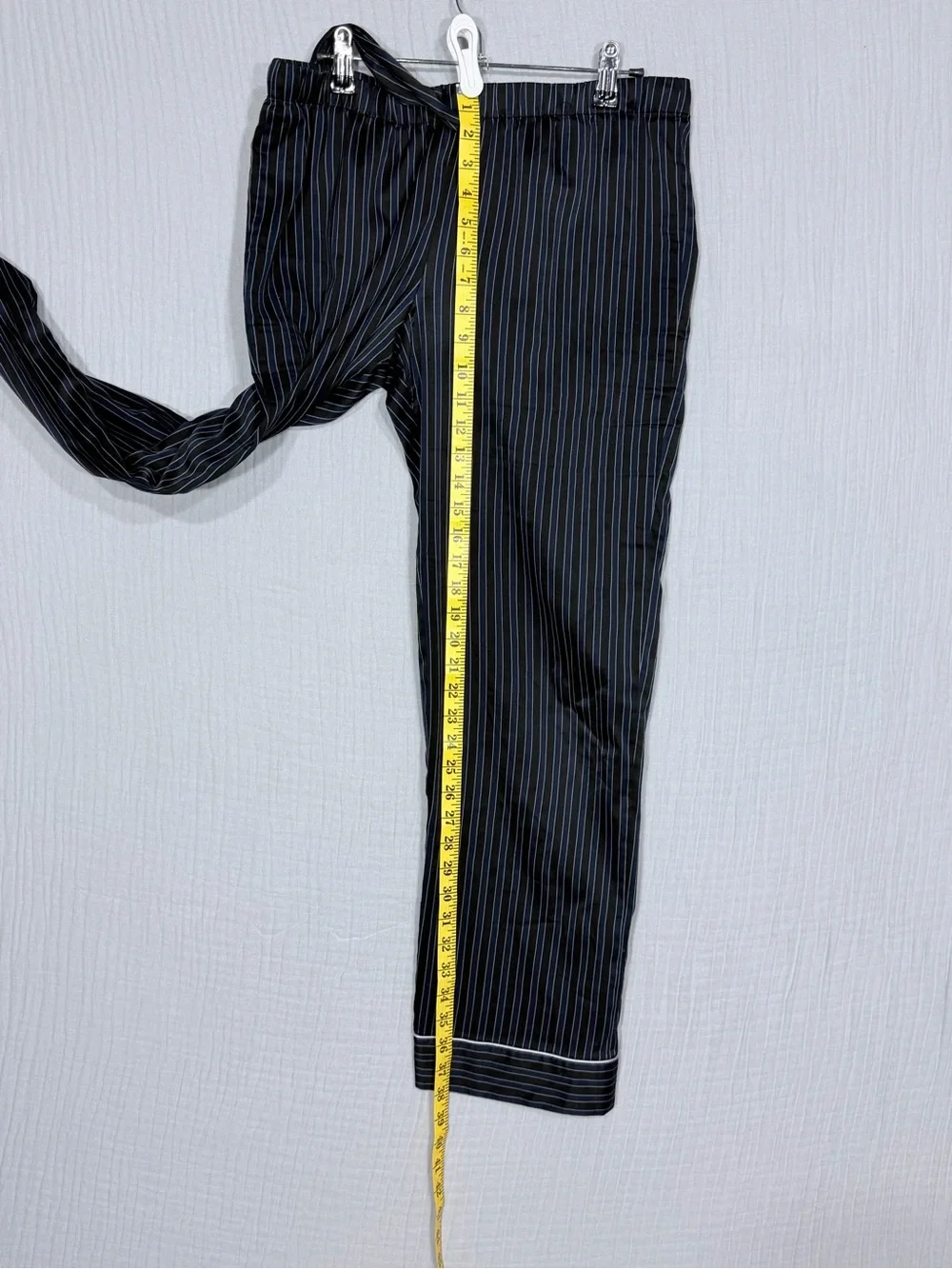 Victoria’s Secret Black Pinstripe Satin Pajama SET | Button Front | Size M